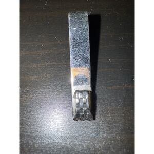 Vintage 1950s Silver Tone Alligator Grip Tie Clip